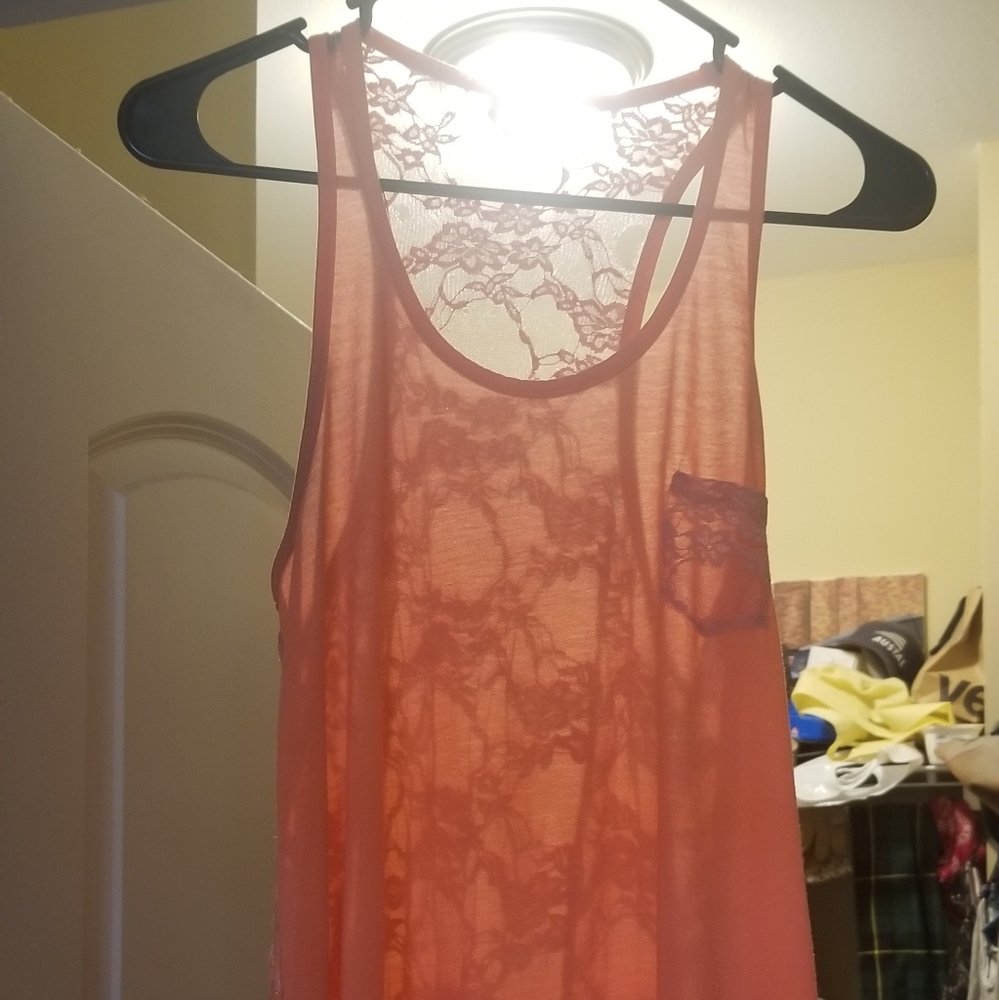 Coral tank top